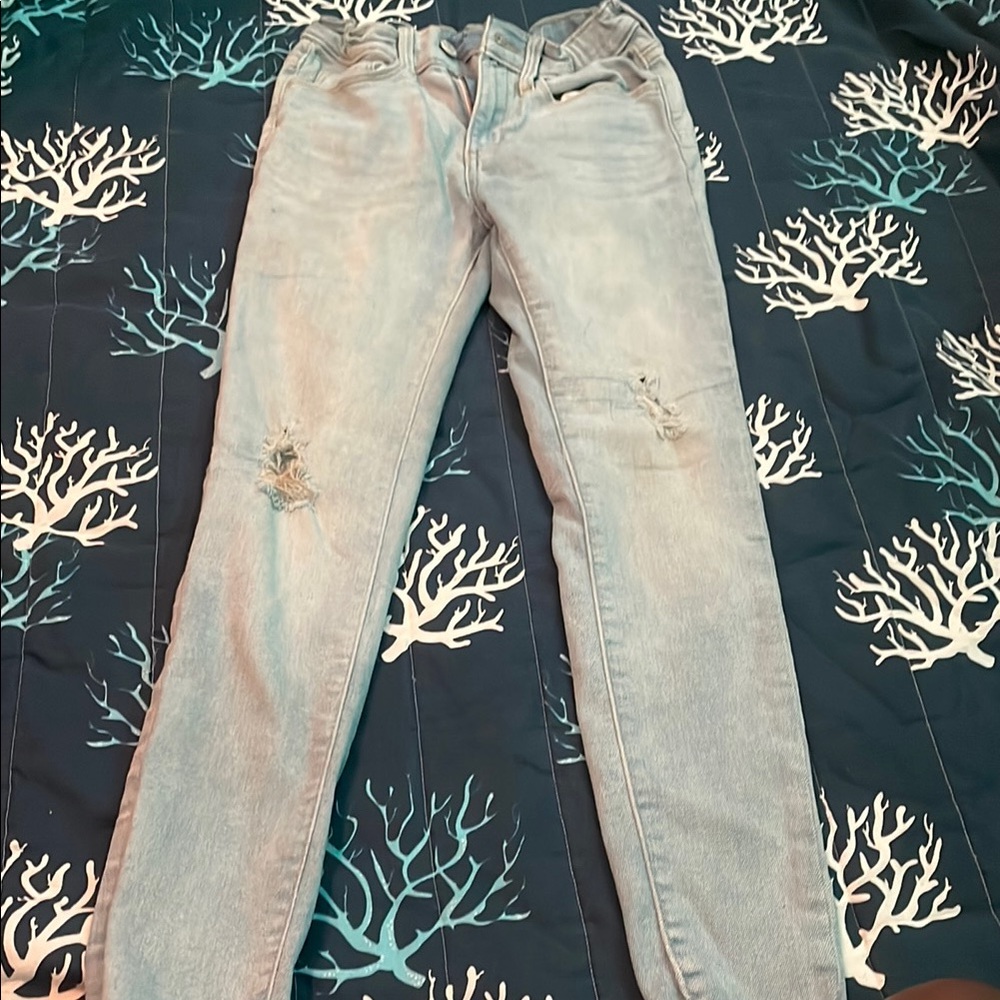 Old Navy Blue Distressed Jeans